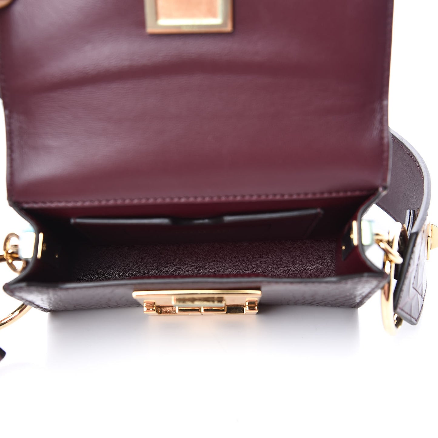 Calfskin Crocodile Embossed Eden Belt Bag Eggplant