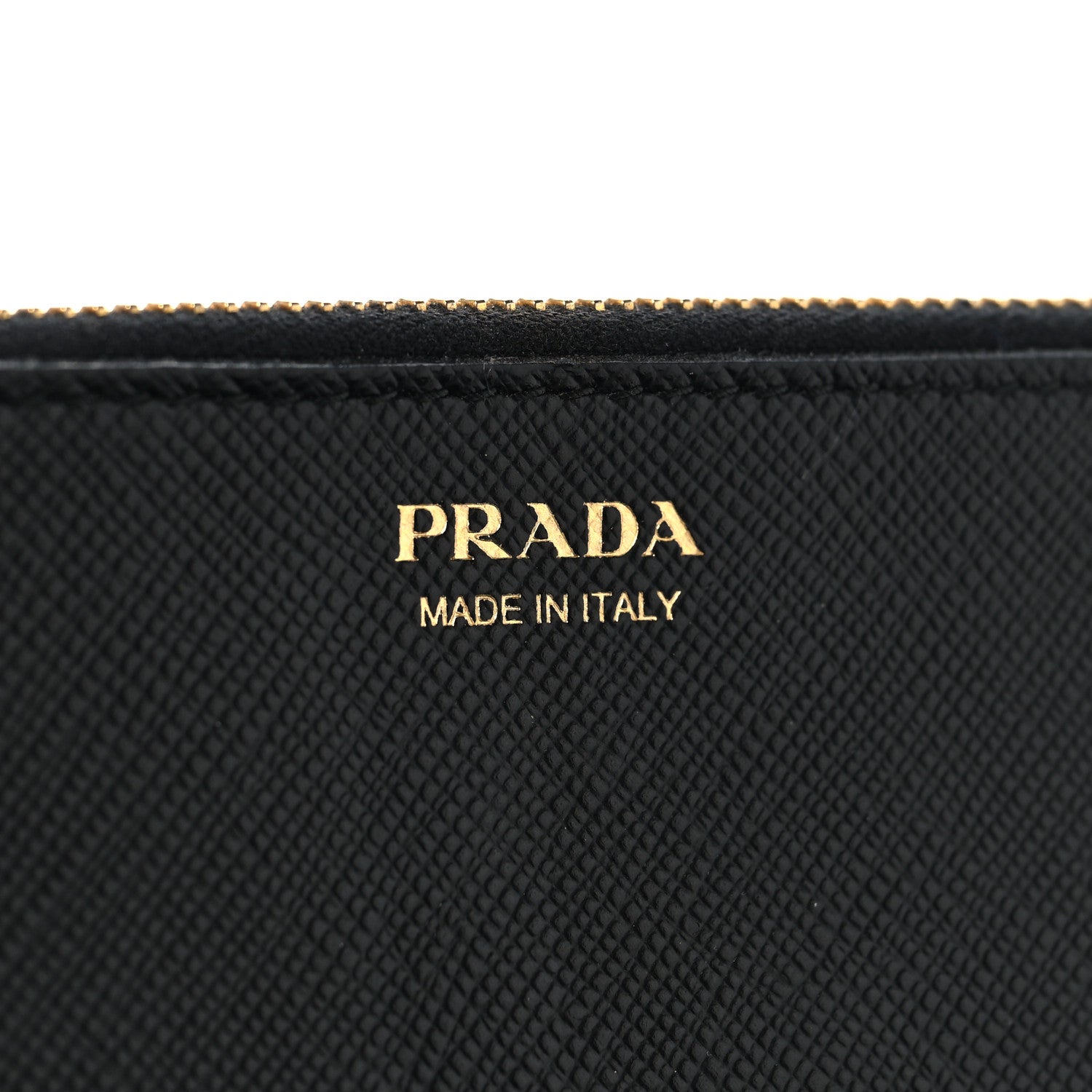 Prada Saffiano Metal Tab Wallet Black 8 of 9