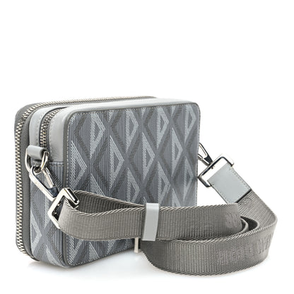Christian Dior Coated Canvas CD Diamond Messenger Pouch Grey 3 of 10