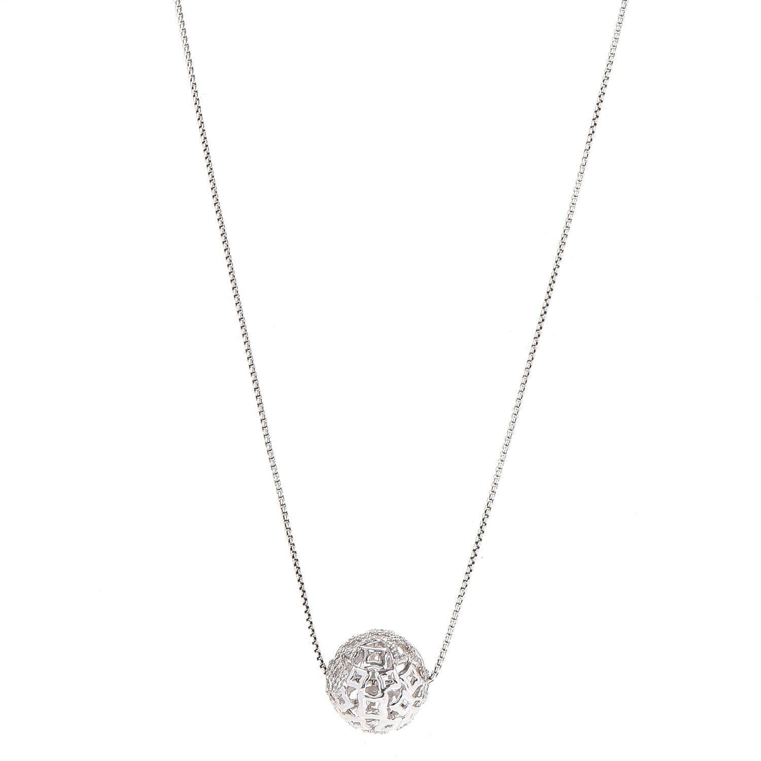 David Yurman Sterling Silver Diamond Star Orb Tapestry Necklace 1 of 7