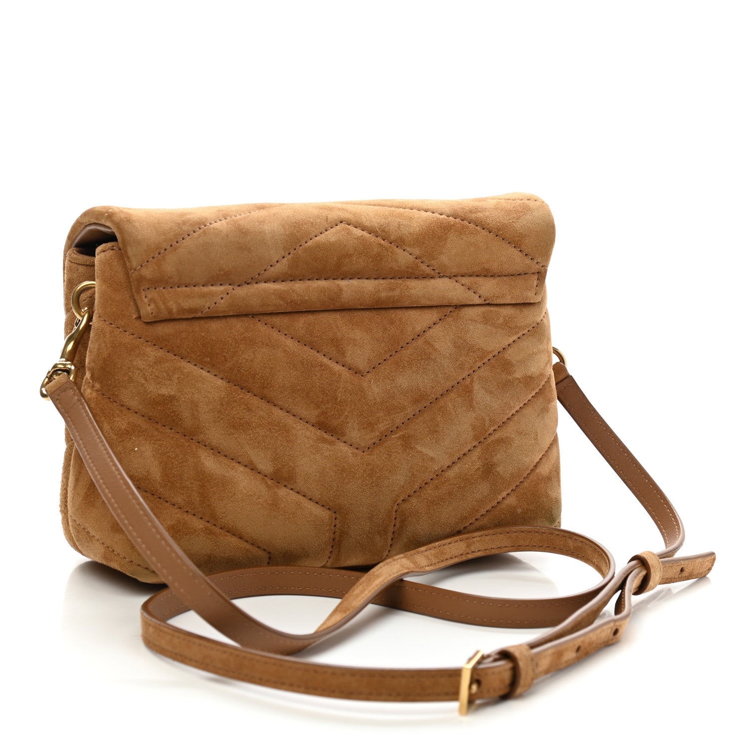 Saint Laurent Suede Toy Loulou Shoulder Bag Cinnamon 3 of 13