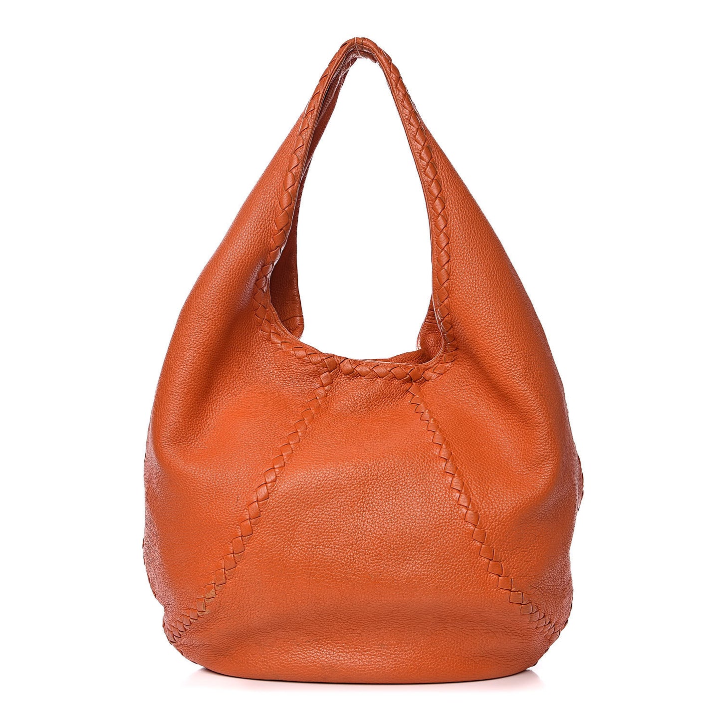 Cervo Deerskin Large Hobo Tangerine