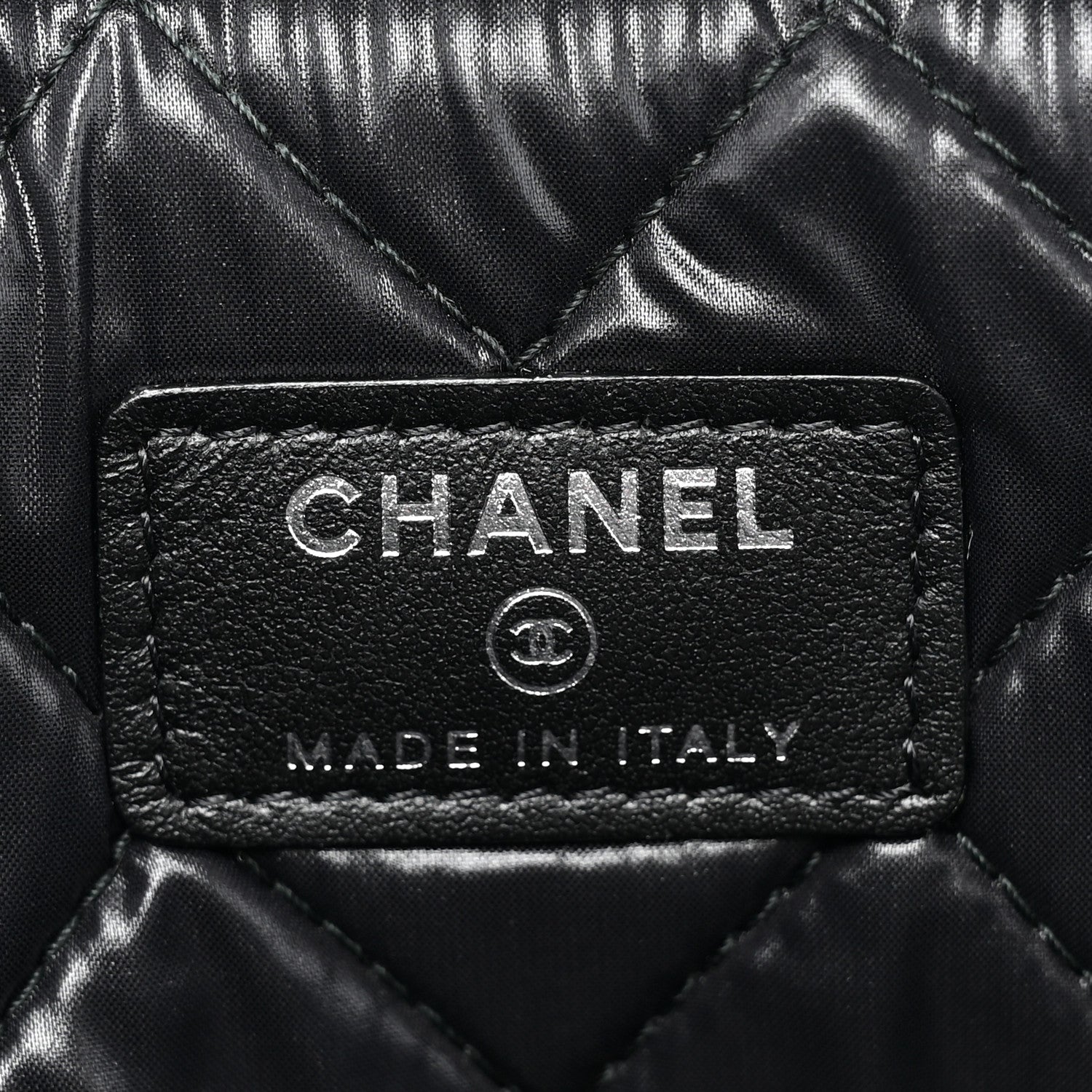 Chanel Caviar Studded Medium Deauville Pouch Black 6 of 9