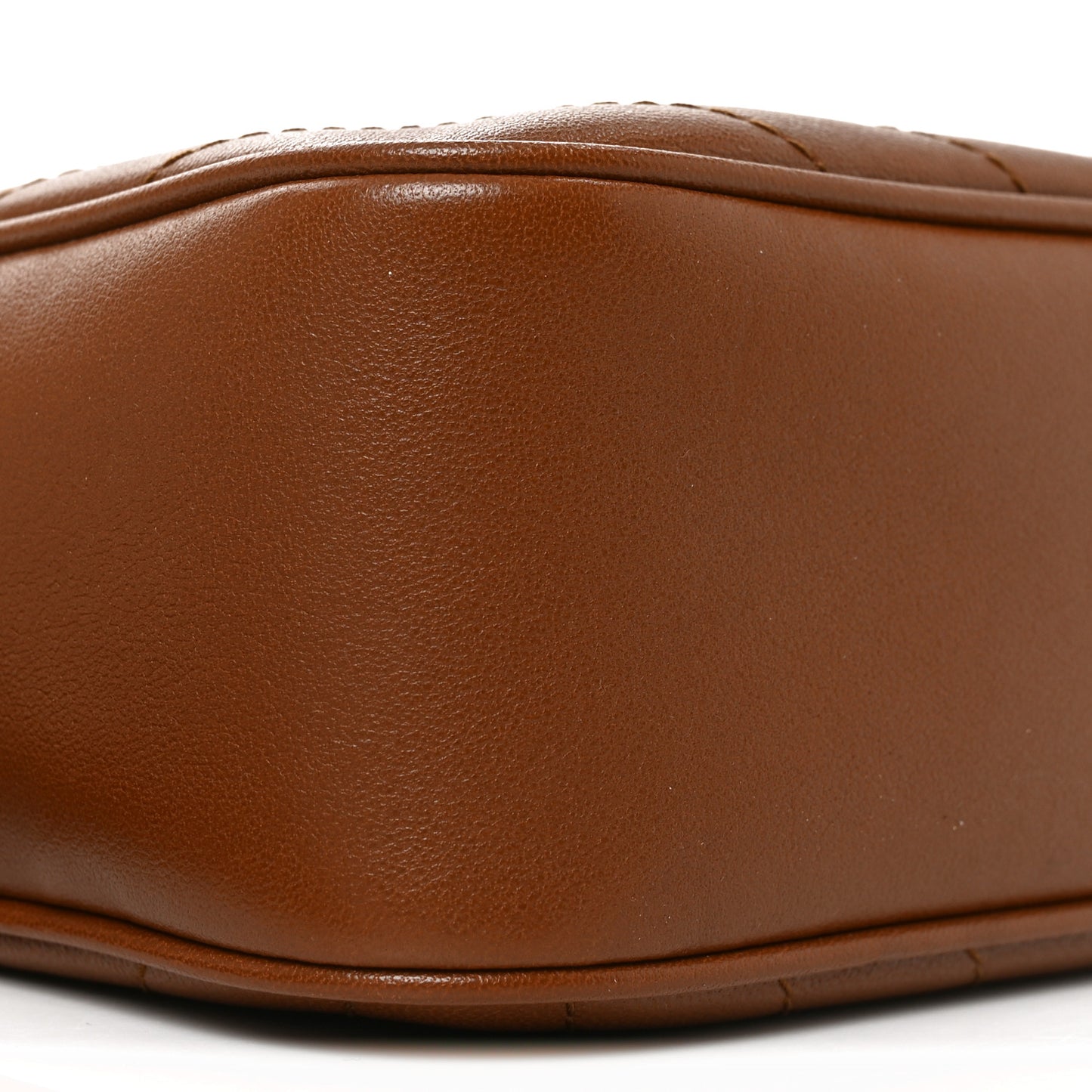 Sakai Be Green Calfskin Diagonal Stitched Small Blondie Shoulder Bag Cuir