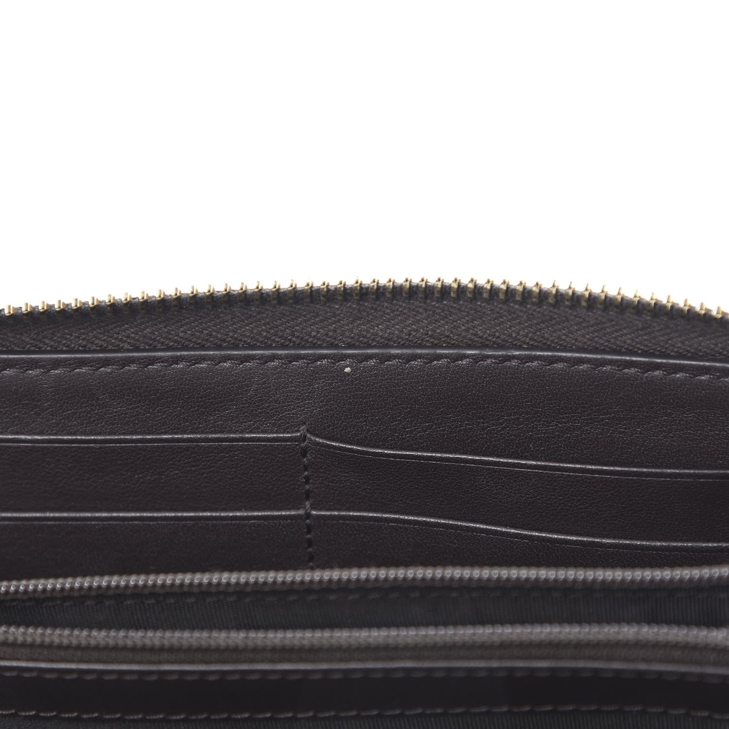 Gucci Monogram Margaux Calfskin Sukey Zip Around Wallet Beige Ebony Cocoa 8 of 13