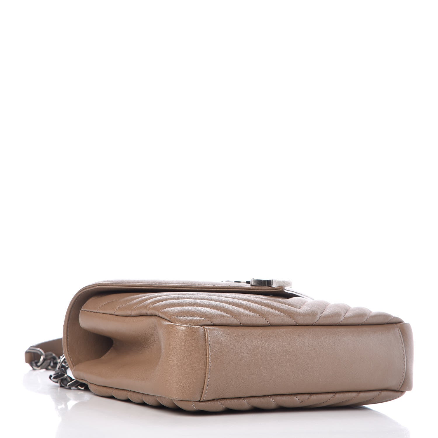Saint Laurent Sheepskin Matelasse Chevron Monogram Medium College Bag Fard 4 of 12