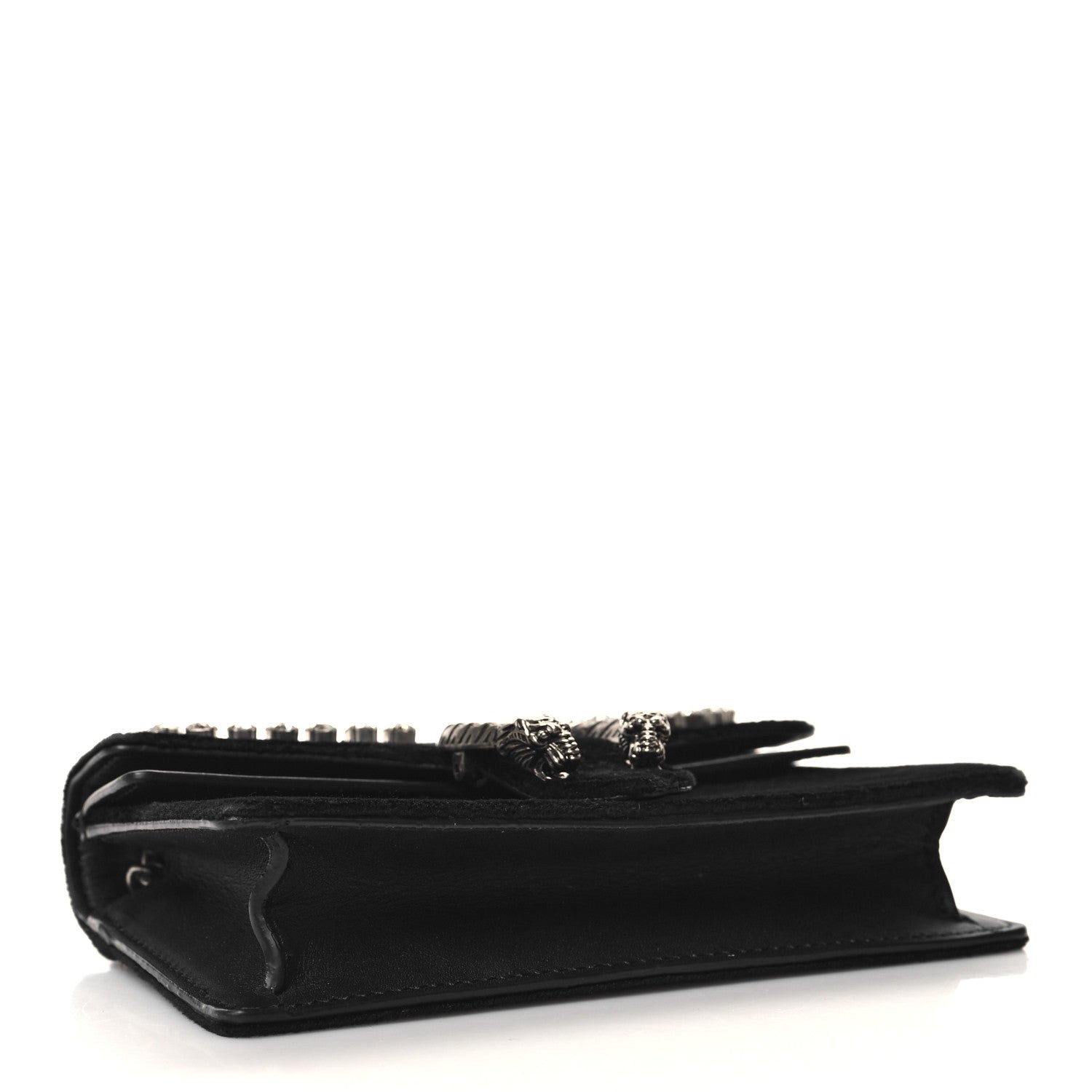 Gucci Velvet Crystal Super Mini Dionysus Shoulder Bag Black 4 of 10