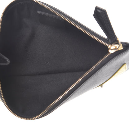 Fendi Vitello Elite Crystal Monster Eyes Zip Pouch Black Cedro 5 of 8