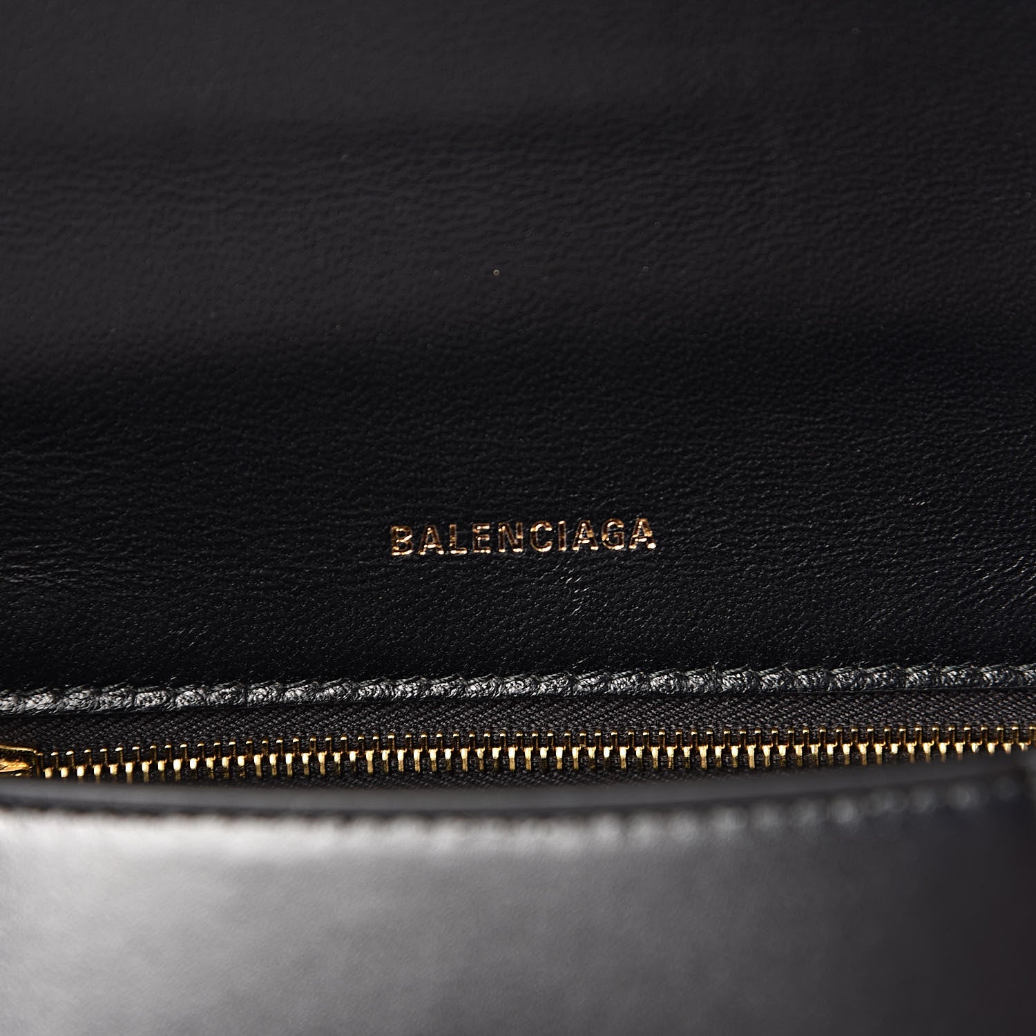 Balenciaga Shiny Box Calfskin Small Hourglass Top Handle Bag Black 6 of 10