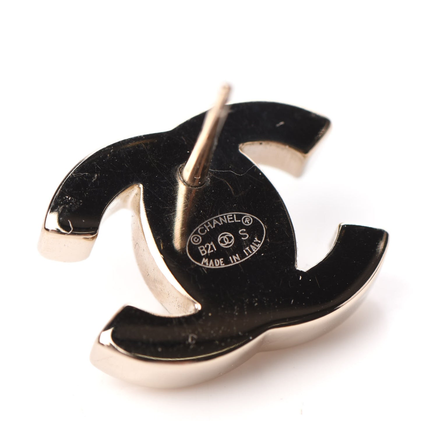 Metal CC Turnlock Earrings Gold
