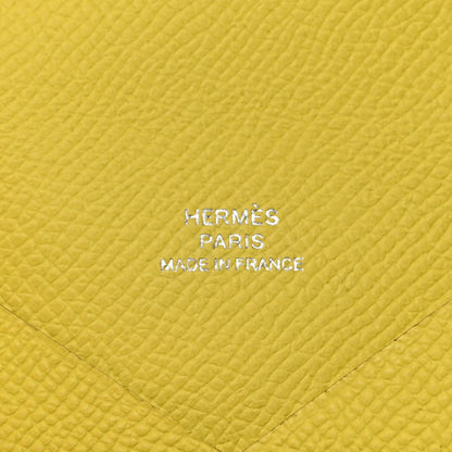 Hermes Epsom Calvi Card Case Lime 6 of 8