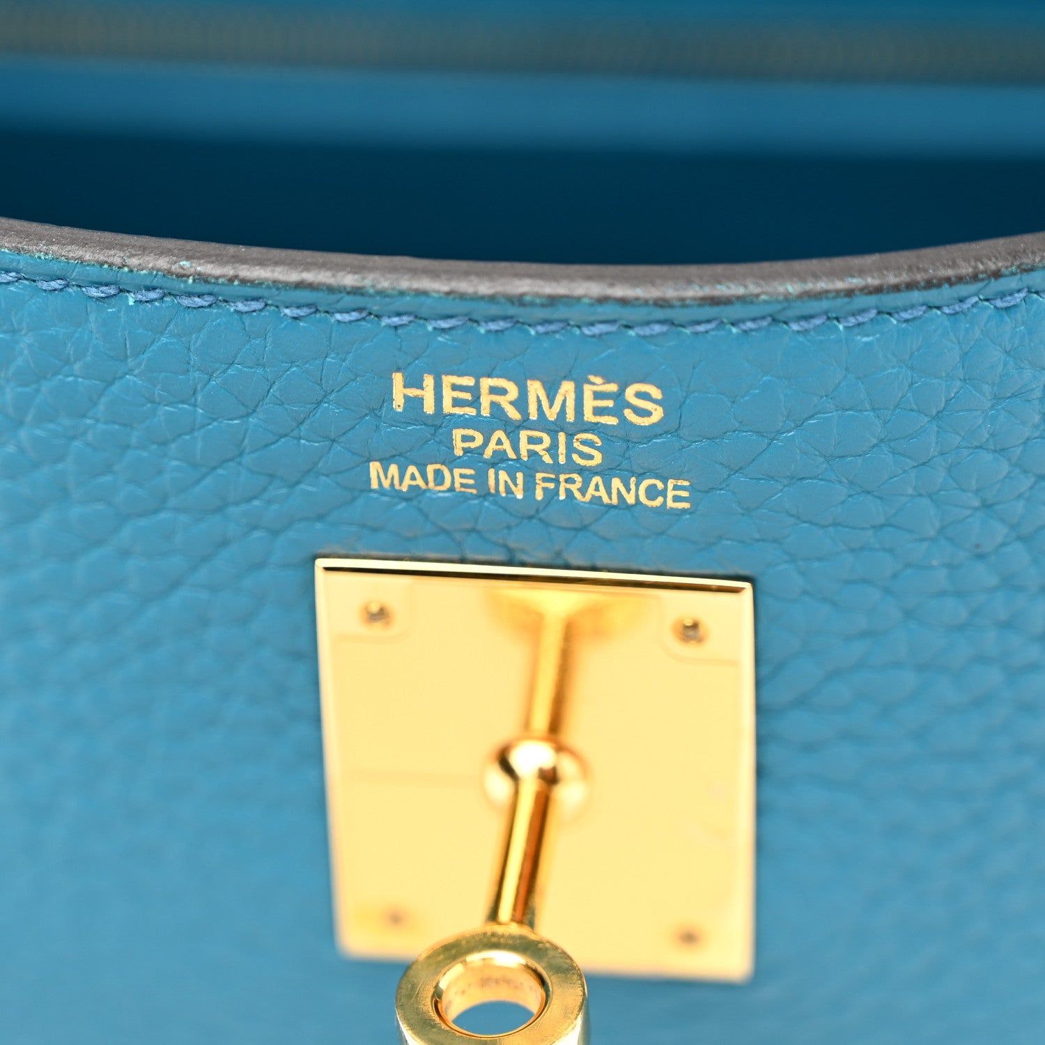 Hermes Taurillon Clemence Kelly Retourne 35 Bleu Izmir 6 of 13