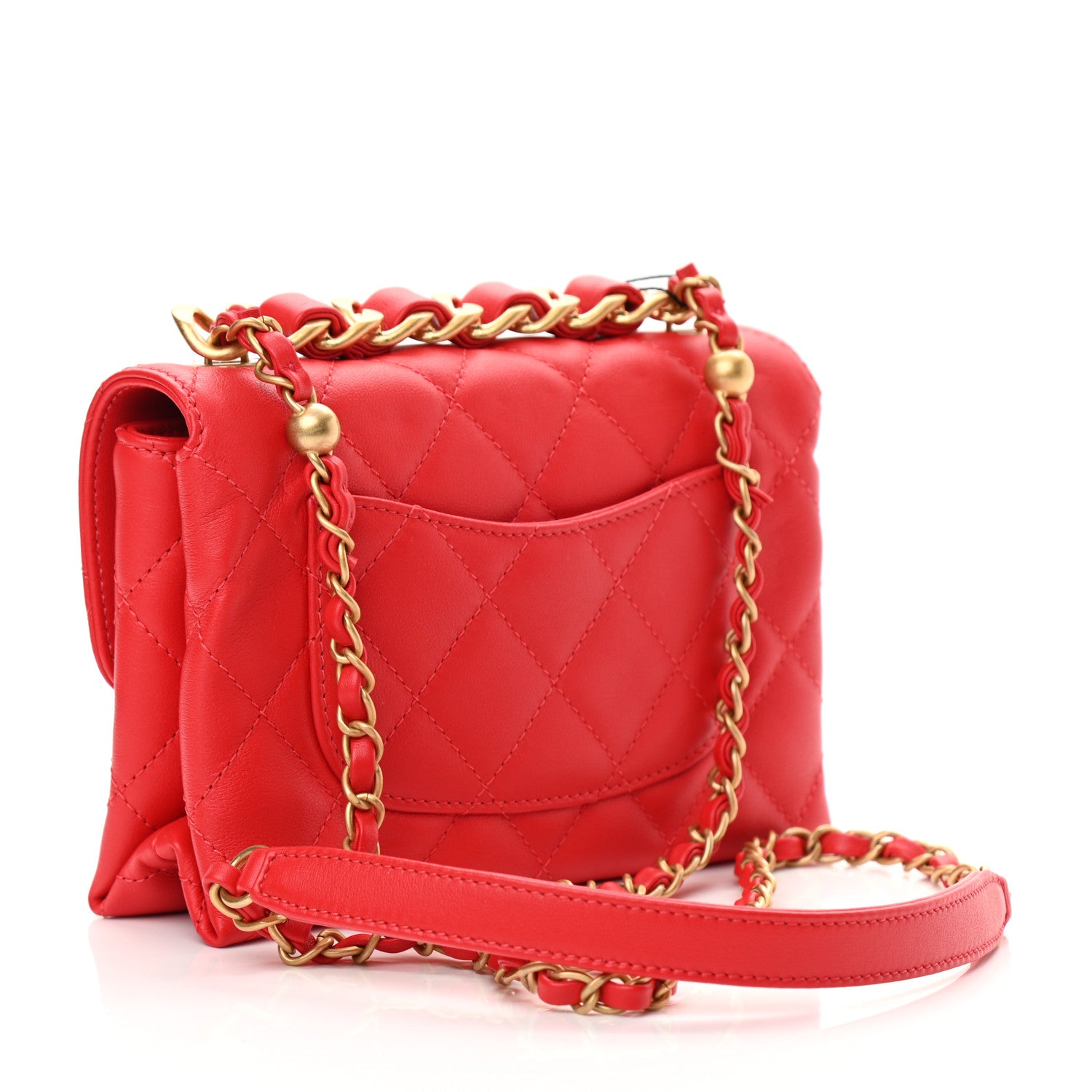 Chanel Calfskin Quilted Mini Flap Bag Red 3 of 12