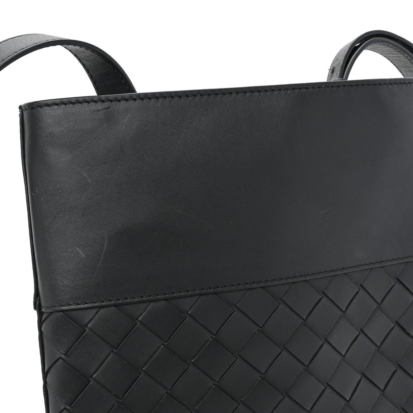 Nappa Intrecciato VN Crossbody Messenger Bag Black