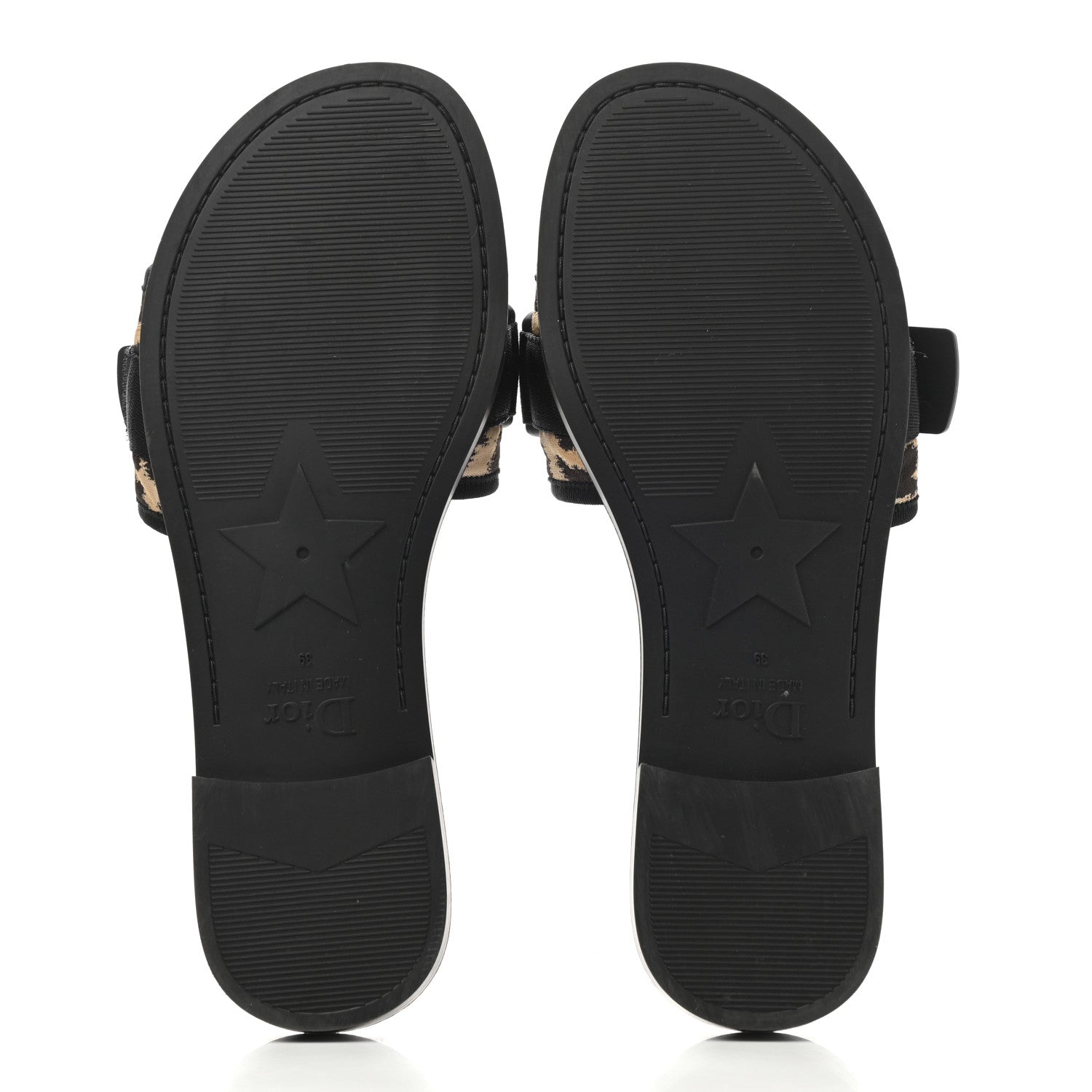 Christian Dior Technical Stretch Fabric Leopard Dio(r)evolution Slide Sandals 39 Black Natural 5 of 9