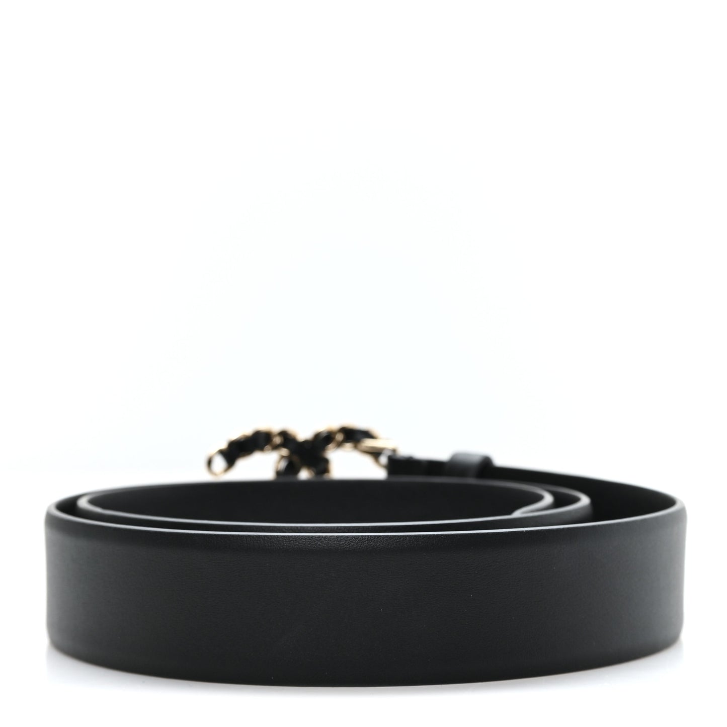 Calfskin CC Chain Belt 85 34 Black