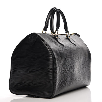Louis Vuitton Epi Speedy 35 Black 3 of 9