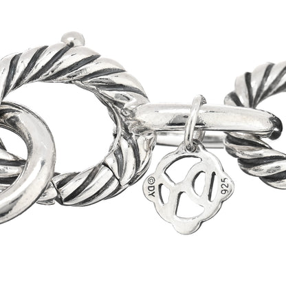 David Yurman Sterling Silver Ceramic 13mm Large Oval Link Bracelet Black 3 of 3