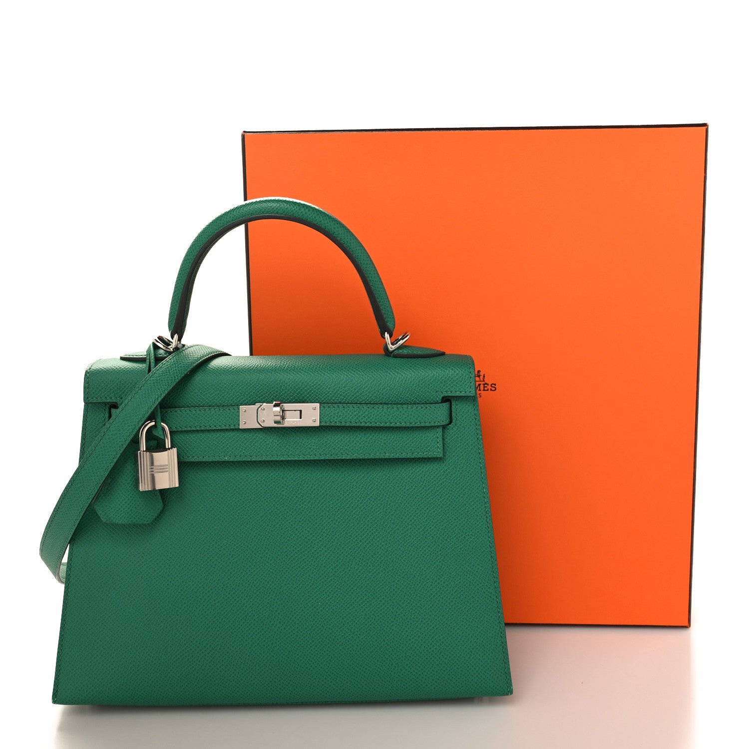 Hermes Epsom Kelly Sellier 25 Vert Jade 11 of 11
