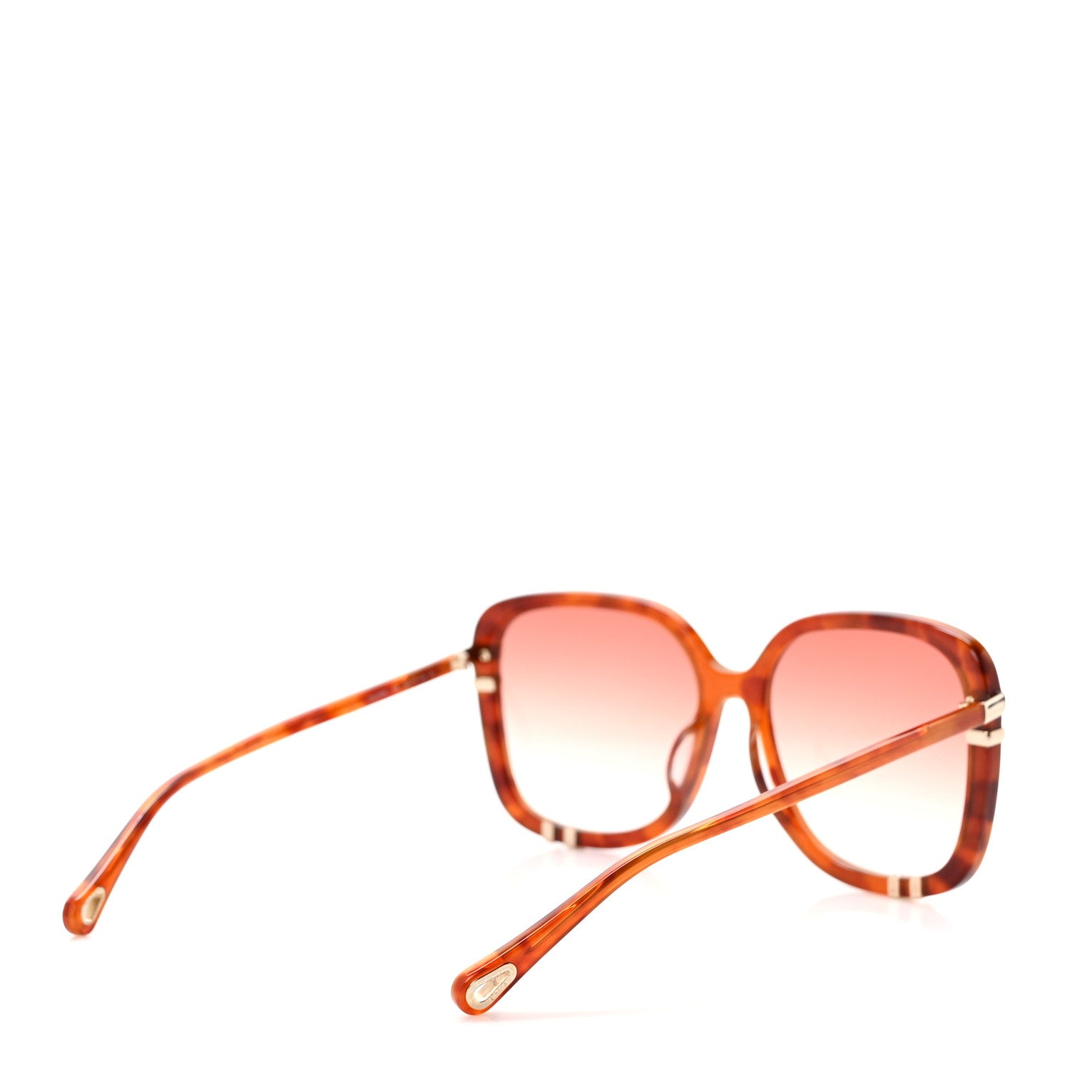 Chloe Acetate West Geometric Sunglasses Tortoise 4 of 7