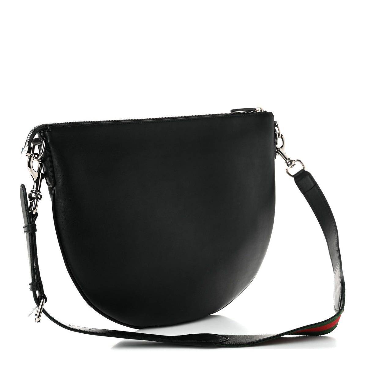 Calfskin Emblem Shoulder Bag Black