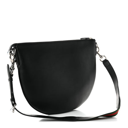 Gucci Calfskin Emblem Shoulder Bag Black 2 of 9