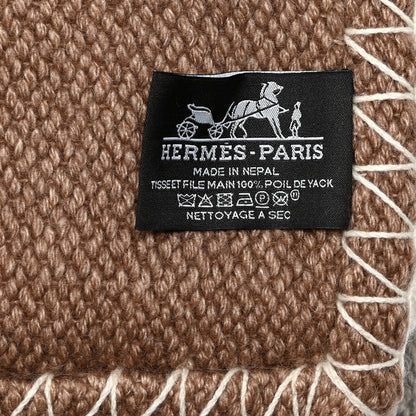 Hermes Tibetan Yak Yack'n'Dye Blanket Naturel 3 of 3