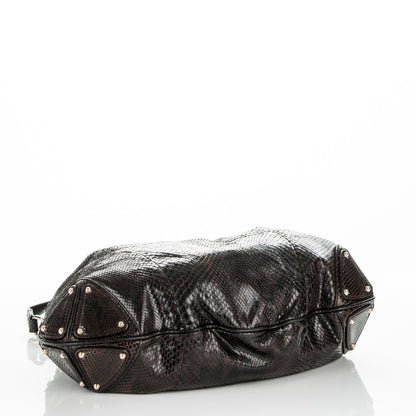 Gucci Python Large Indy Top Handle Hobo Brown 4 of 7