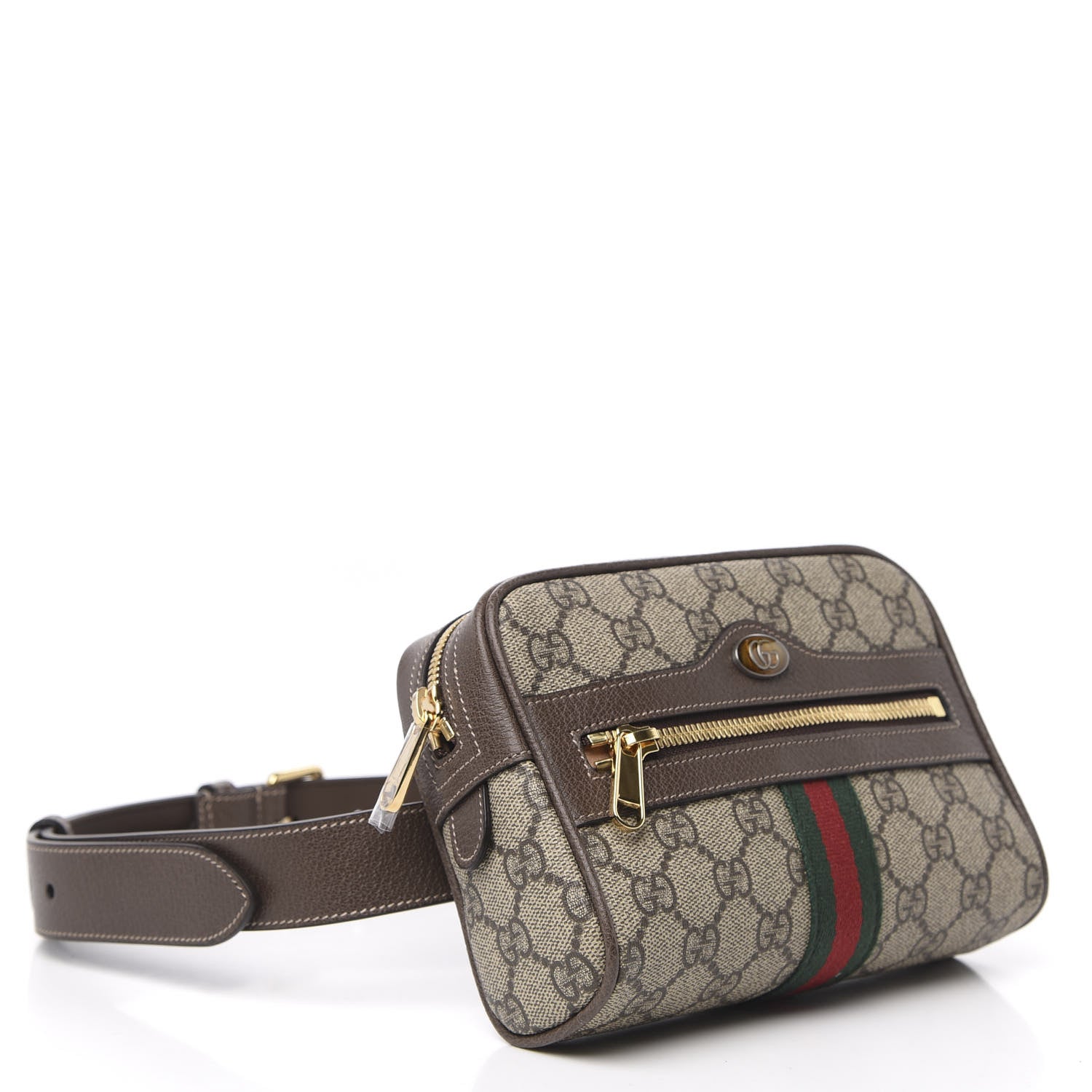 Gucci GG Supreme Monogram Web Small Ophidia Belt Bag 85 34 Dark Brown 4 of 9