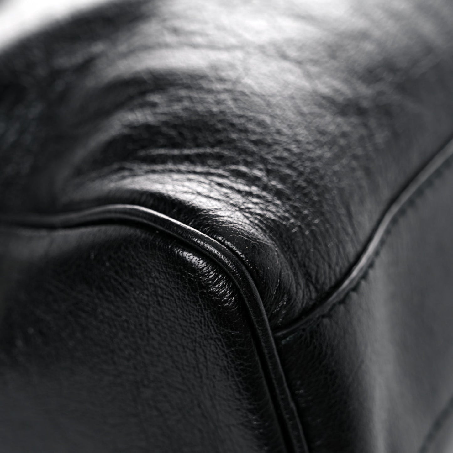 Calfskin Large Re(Belle) Top Handle Bag Black