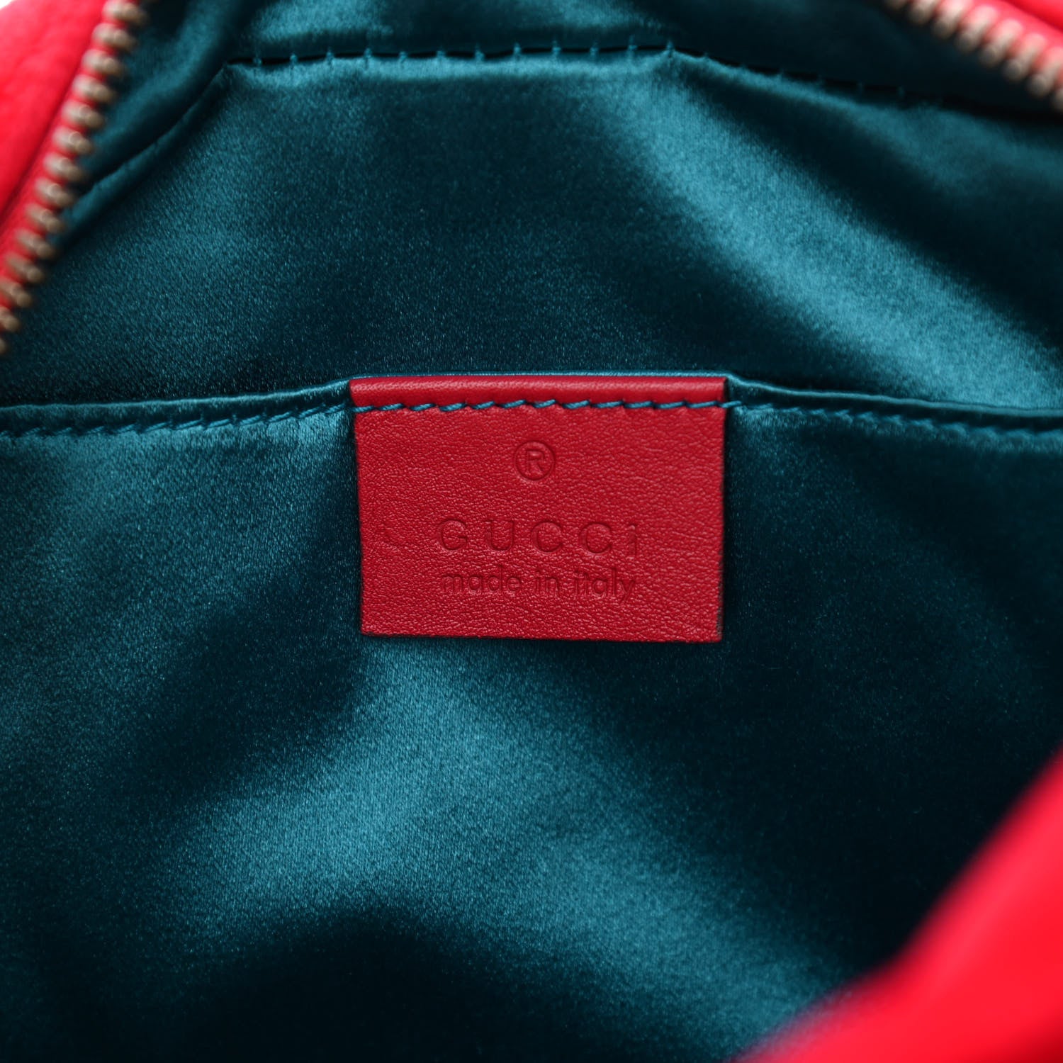 Gucci Velvet Matelasse Small GG Marmont Chain Shoulder Bag Hibiscus Red 6 of 8