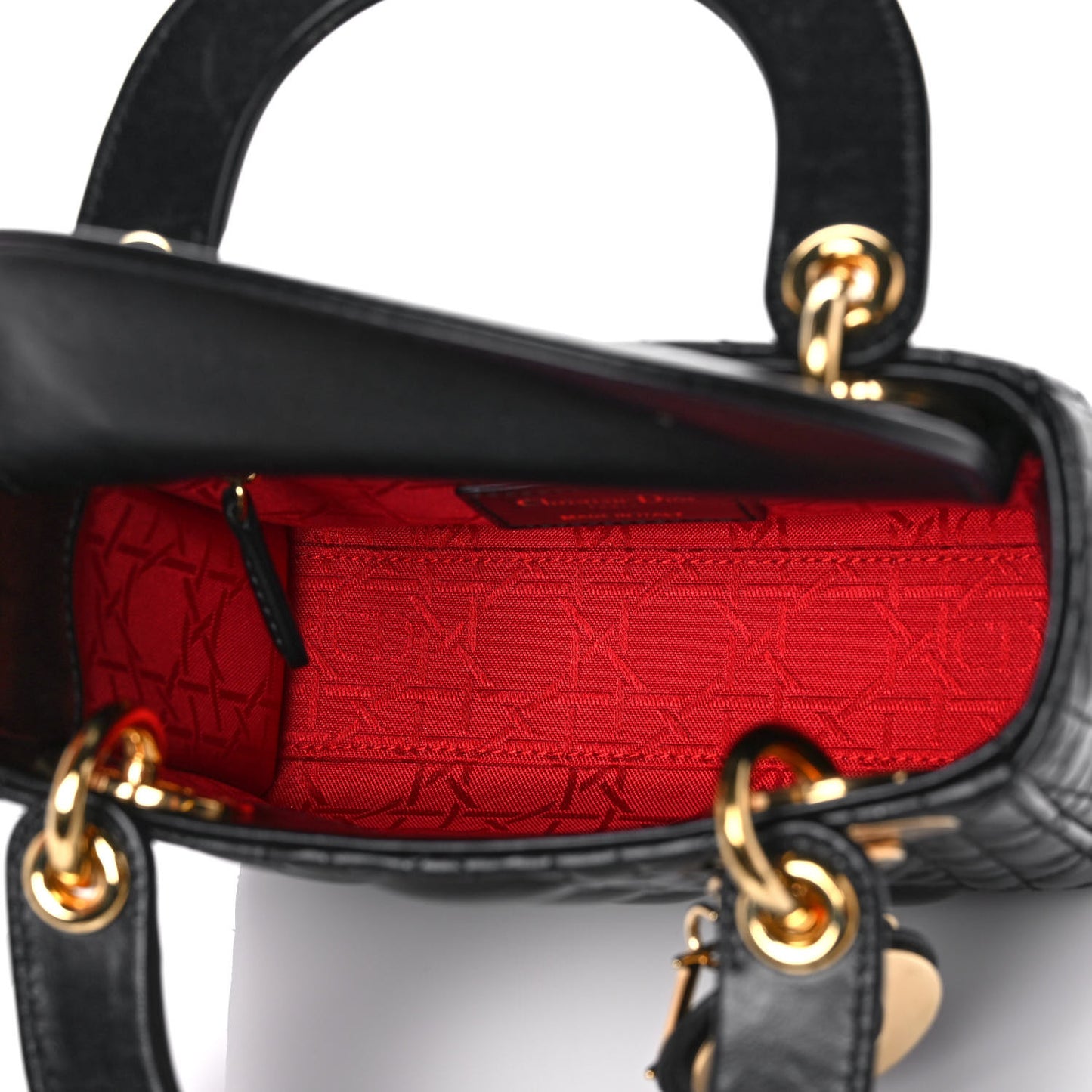 Lambskin Cannage Mini Lady Dior Black