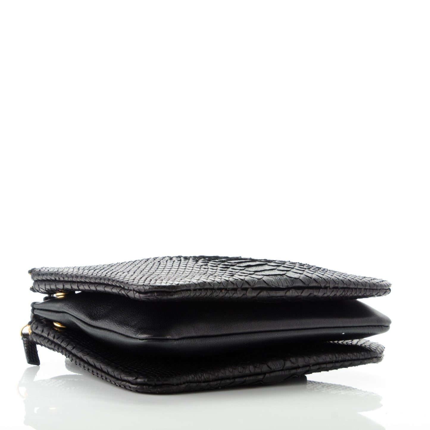 Python Small Trio Crossbody Bag Black