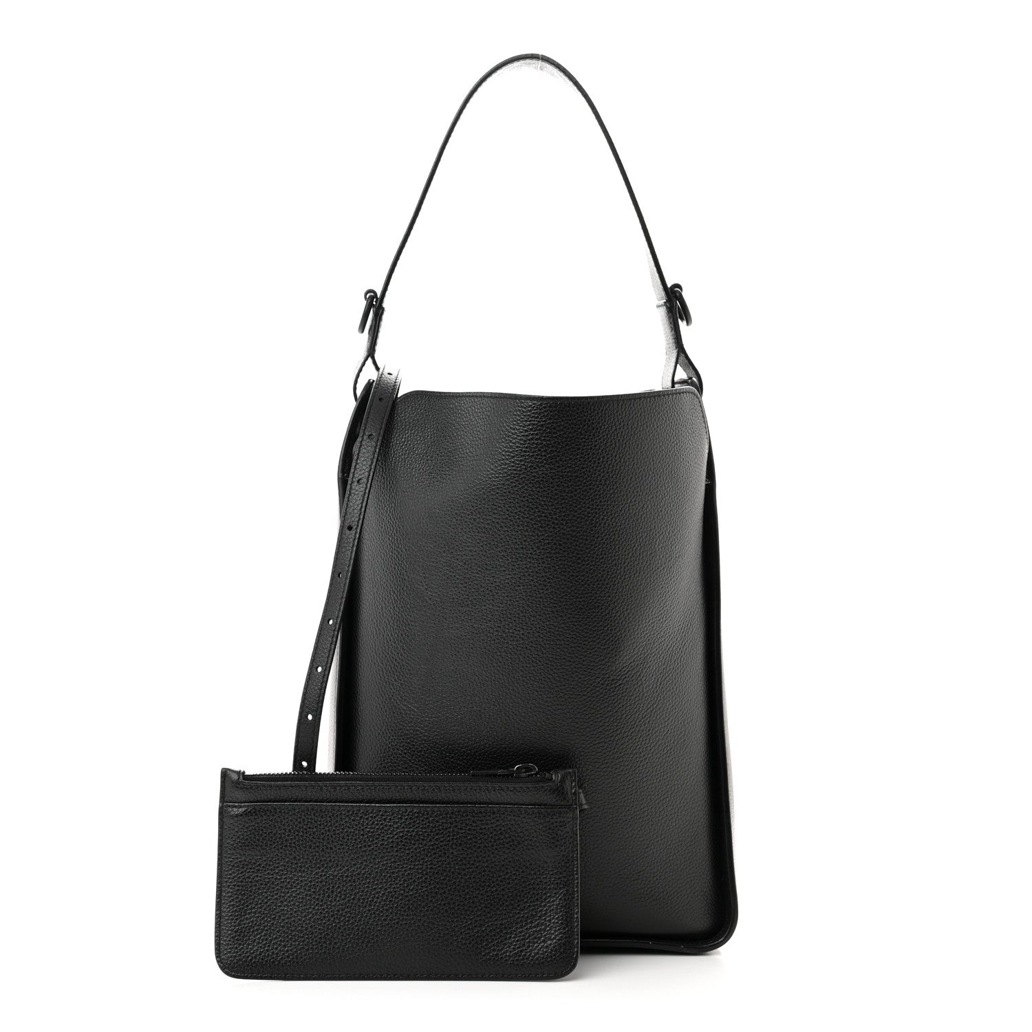 Balenciaga Calfskin Logo Embossed Small Tool 2.0 North-South Tote Black 1 of 12