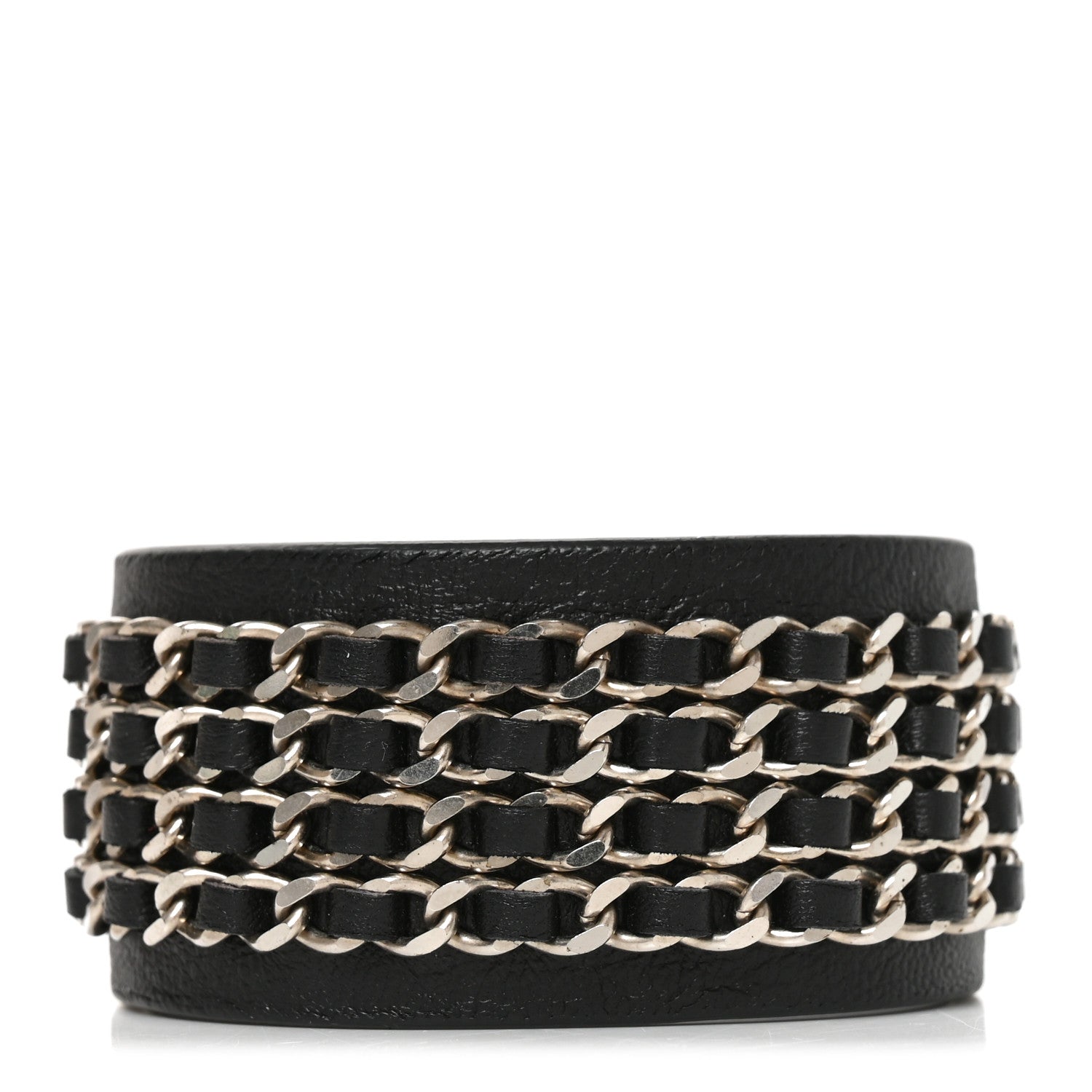Chanel Lambskin CC Chain Turnlock Bracelet L Black 3 of 5