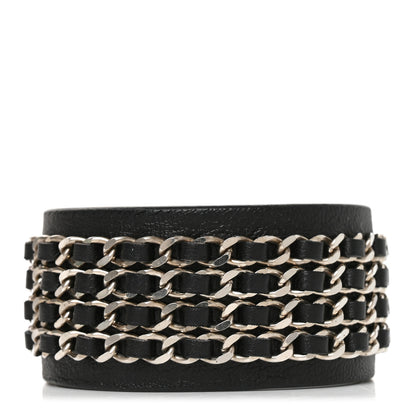 Chanel Lambskin CC Chain Turnlock Bracelet L Black 3 of 5