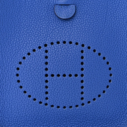 Hermes Taurillon Clemence Evelyne TPM Bleu Zellige 8 of 11