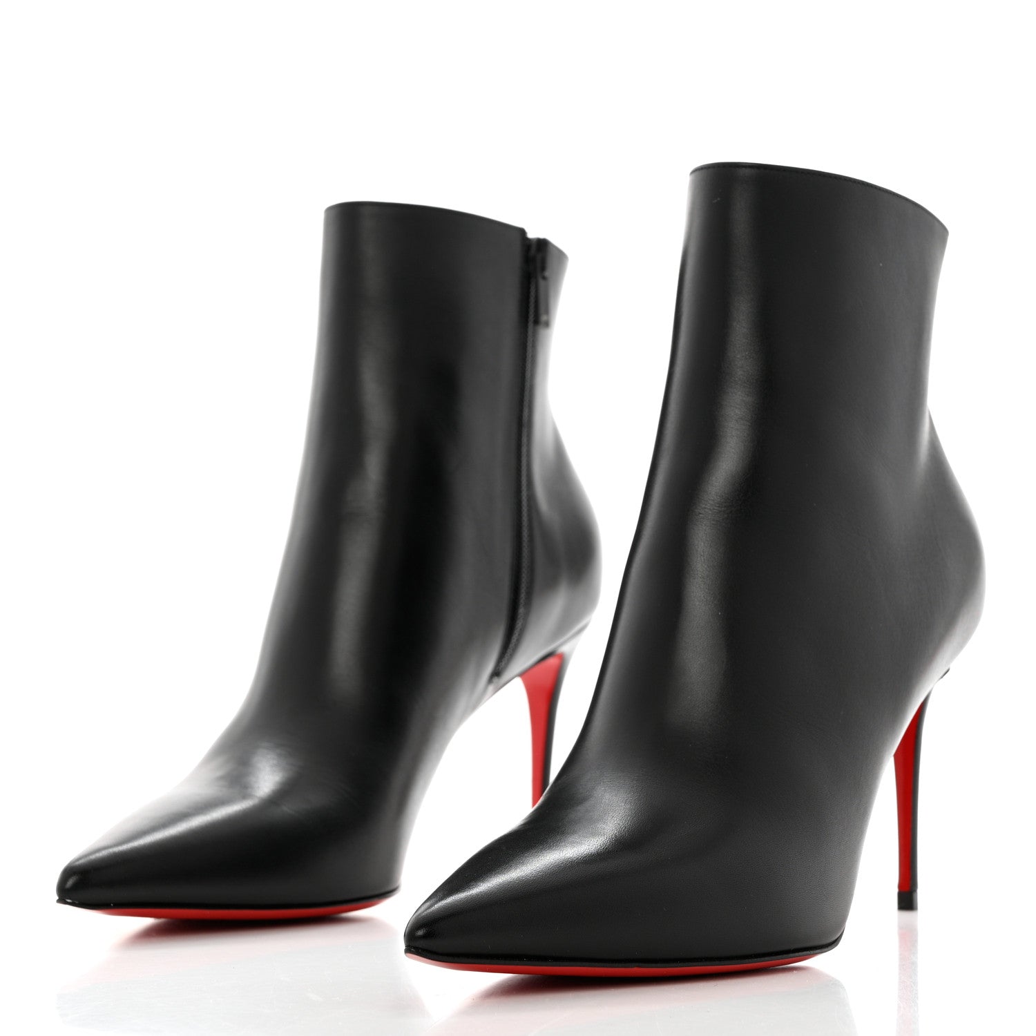 Christian Louboutin Calfskin Booty Ankle Boots 40.5 Black 3 of 8