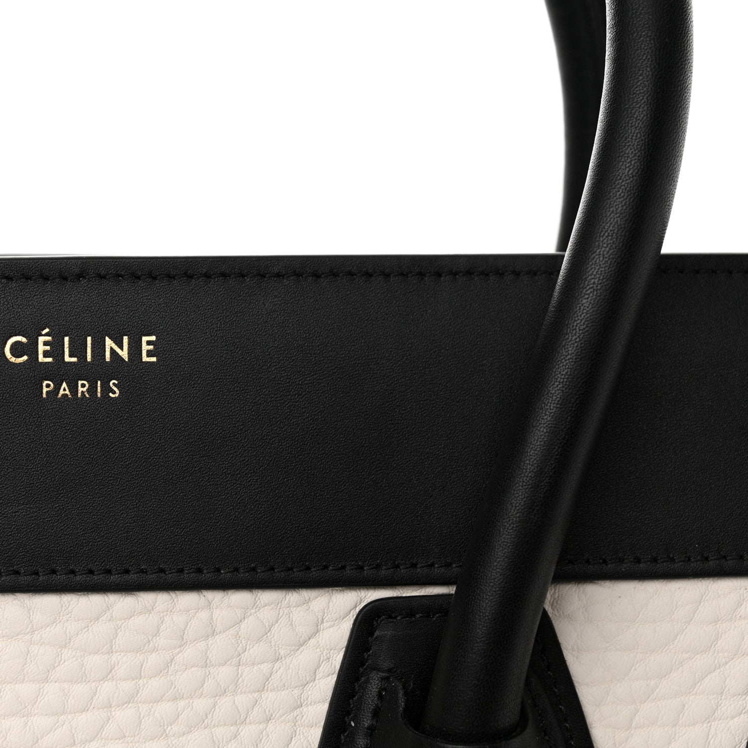 Celine Bullhide Calfskin Nubuck Mini Bi-Color Luggage Black White 13 of 17