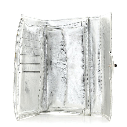 Chanel Metallic Aged Calfskin Quilted Reissue Long Flap Wallet Light Silver 5 of 8