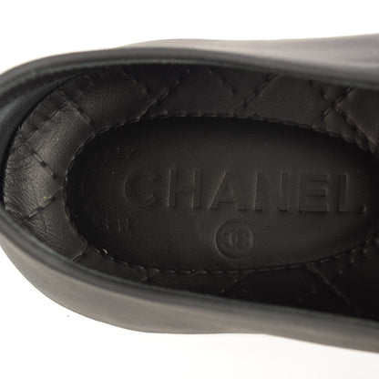 Chanel Leather Slip On Sneakers 37.5 White Black 13 of 13