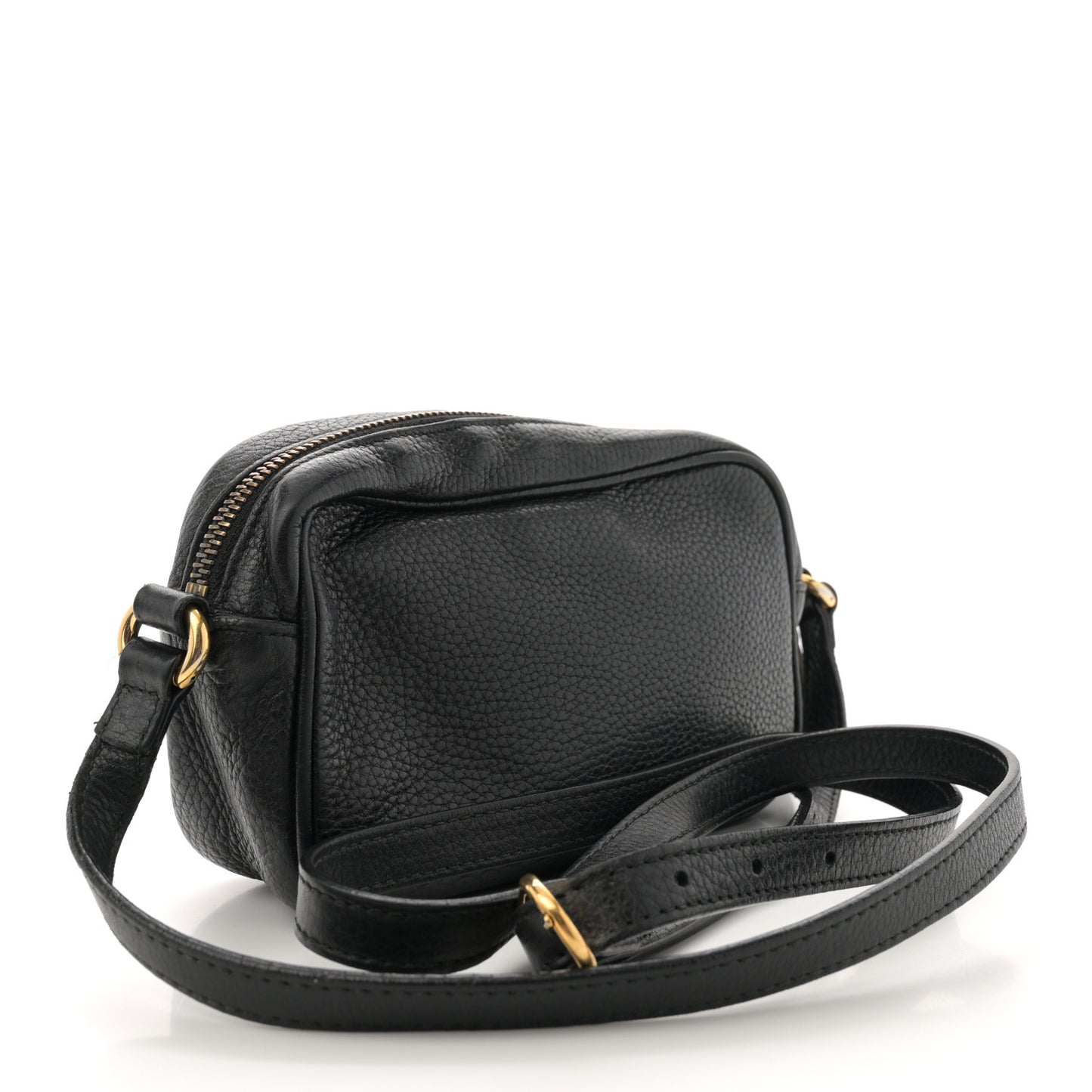 Pebbled Calfskin Mini Soho Disco Bag Black