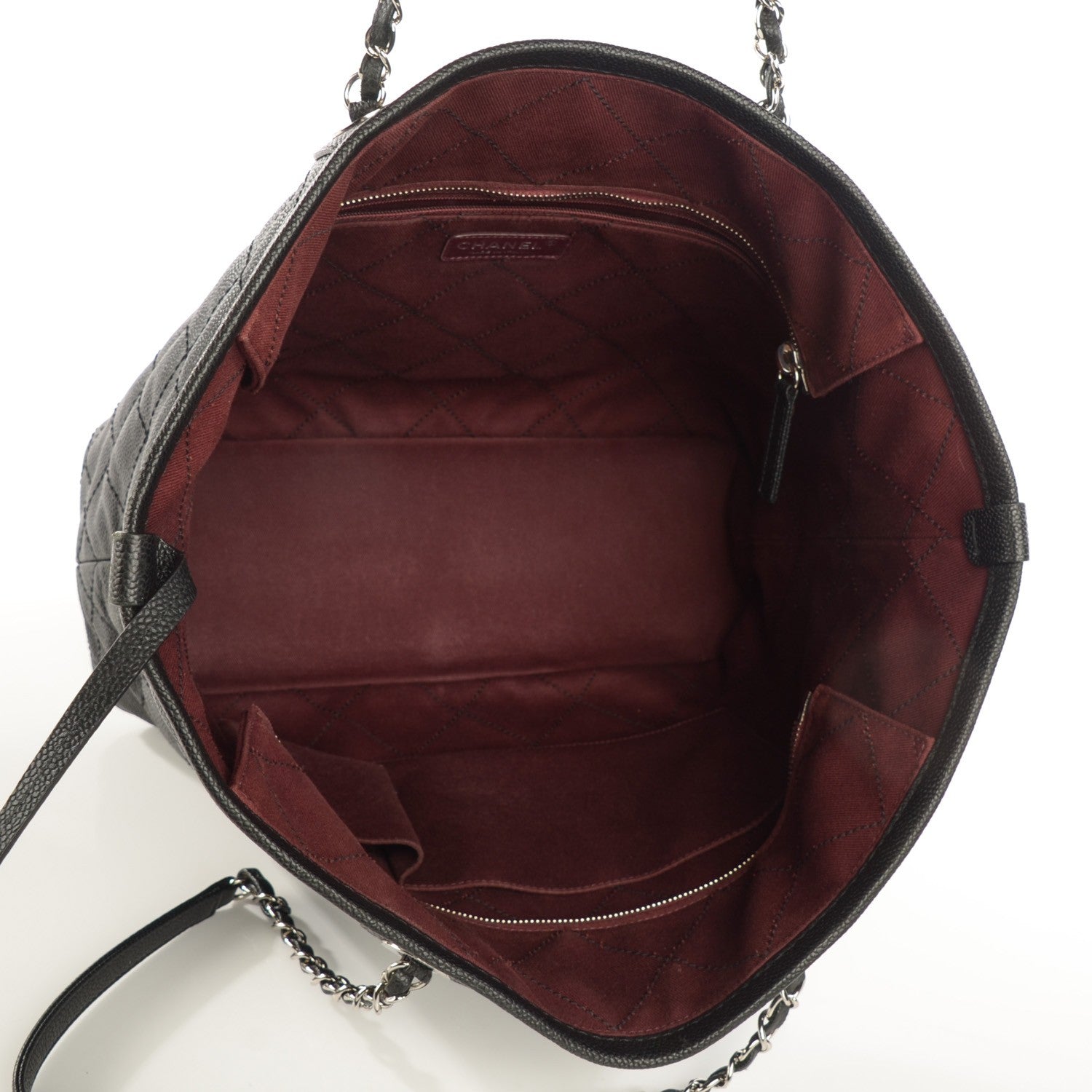 Chanel Grained Calfskin Shopping Small Daily Tote Black 6 of 8