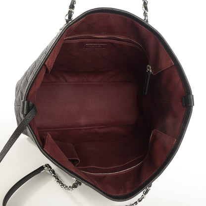 Chanel Grained Calfskin Shopping Small Daily Tote Black 6 of 8