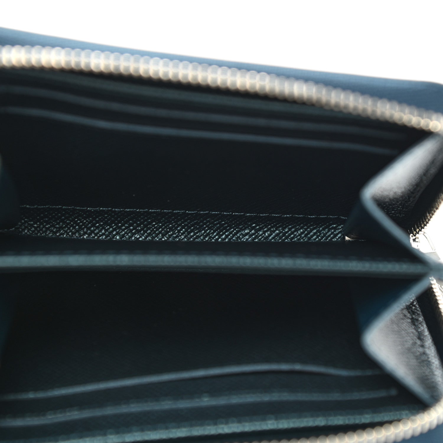 Louis Vuitton Calfskin Debossed Monogram Zippy Coin Purse Blue 5 of 6