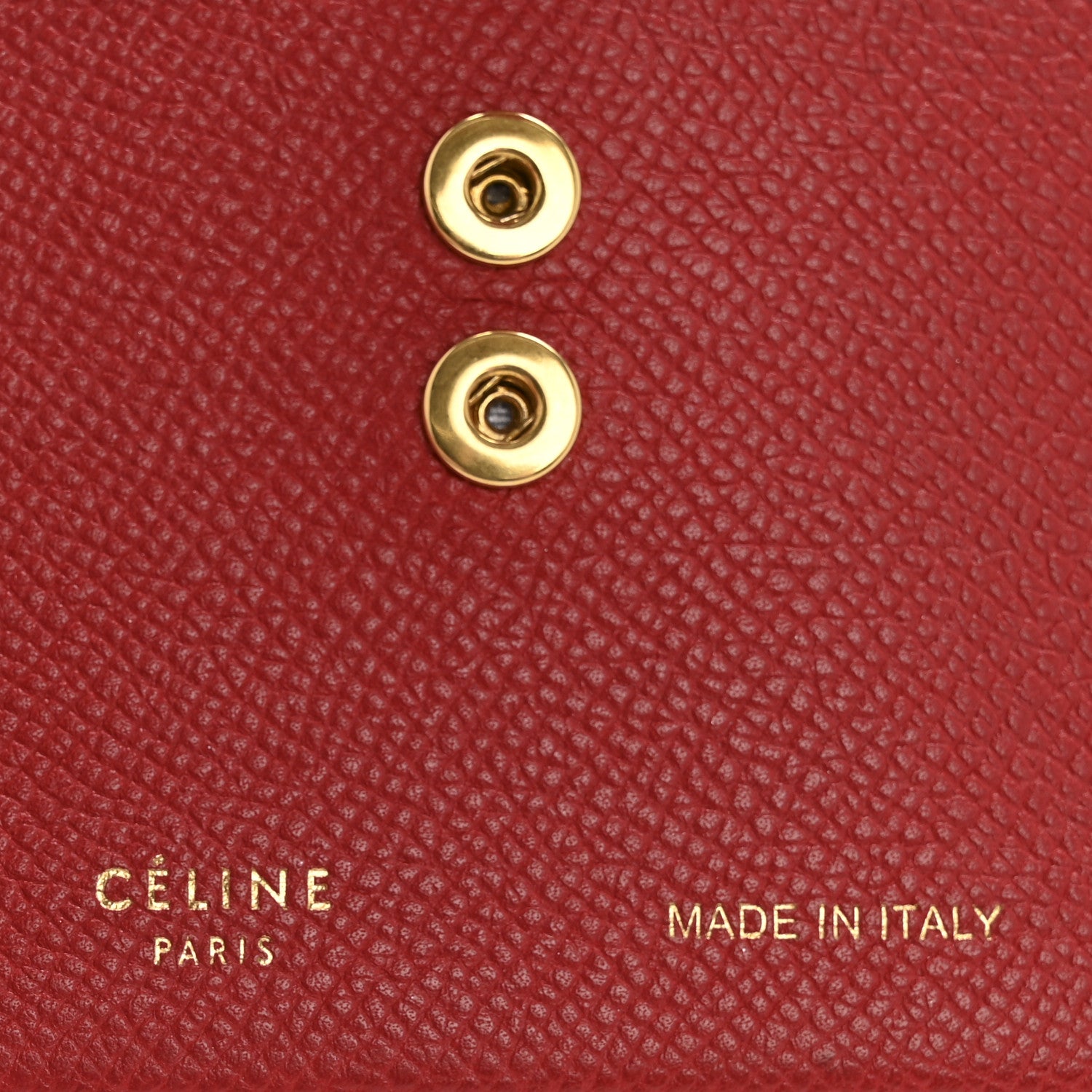 Celine Grained Shiny Calfskin Accordion Card Holder Coquelicot 6 of 8