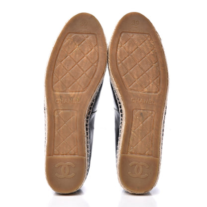 Chanel Lambskin CC Espadrilles 39 Black 5 of 13