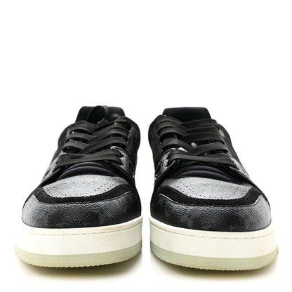 Louis Vuitton Calfskin Monogram Eclipse Mens LV Trainer Sneakers 8.5 Black 2 of 9