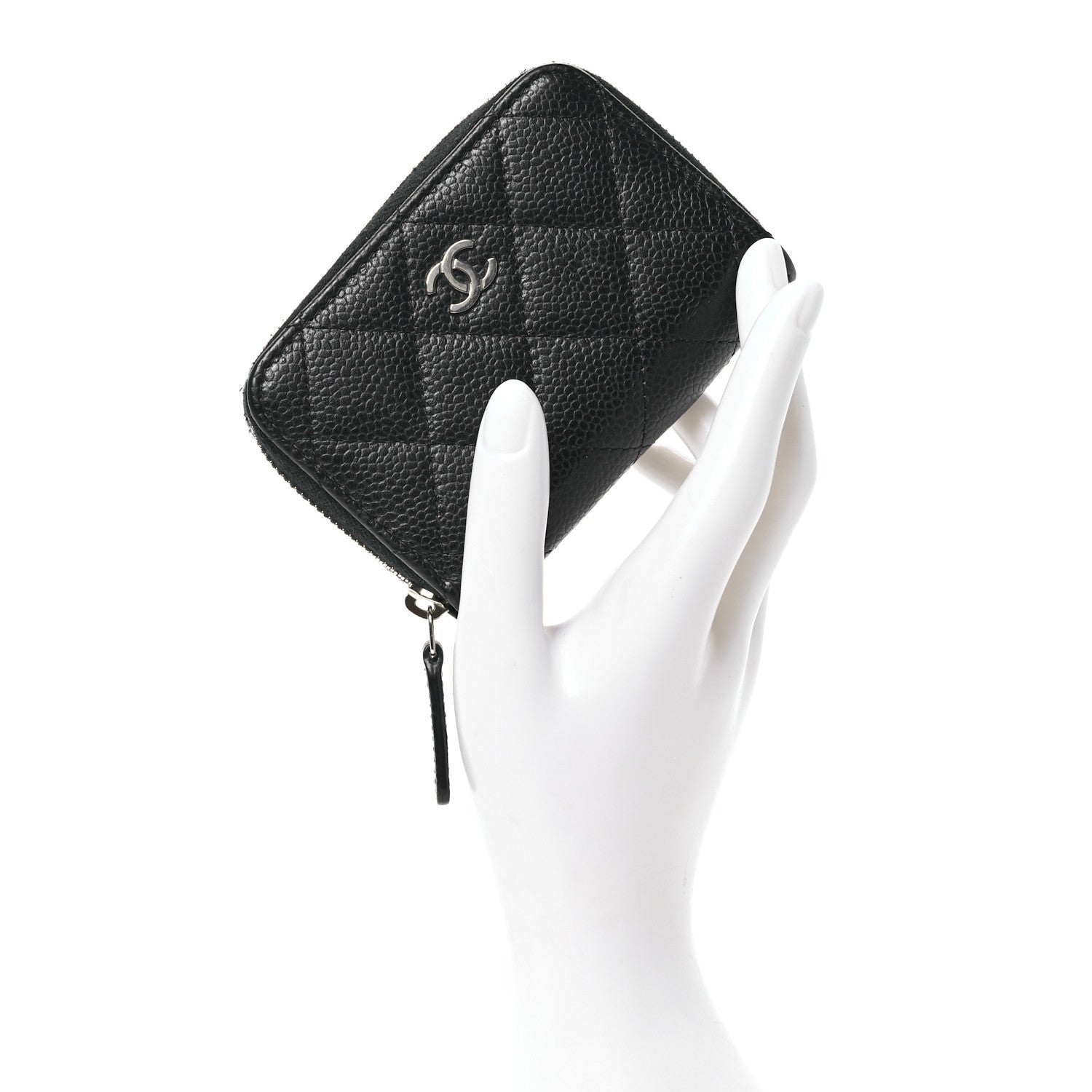 Chanel Caviar Quilted Classic Zipped Coin Purse Black 2 of 7