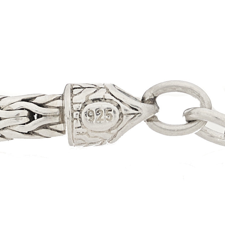 Sterling Silver Blue Sapphire Double Dragon Head Legends Naga Bracelet